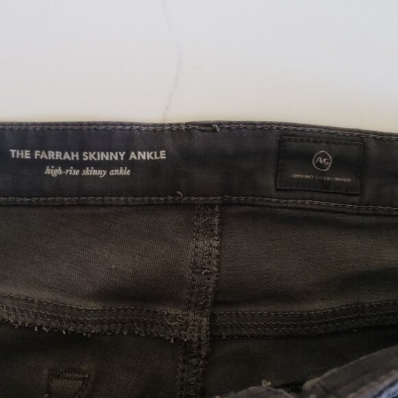 AG Adriano Goldschmied Jeans Womens 31 Black Farrah Skinny Ankle High Rise Denim - Picture 4 of 8